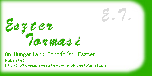 eszter tormasi business card